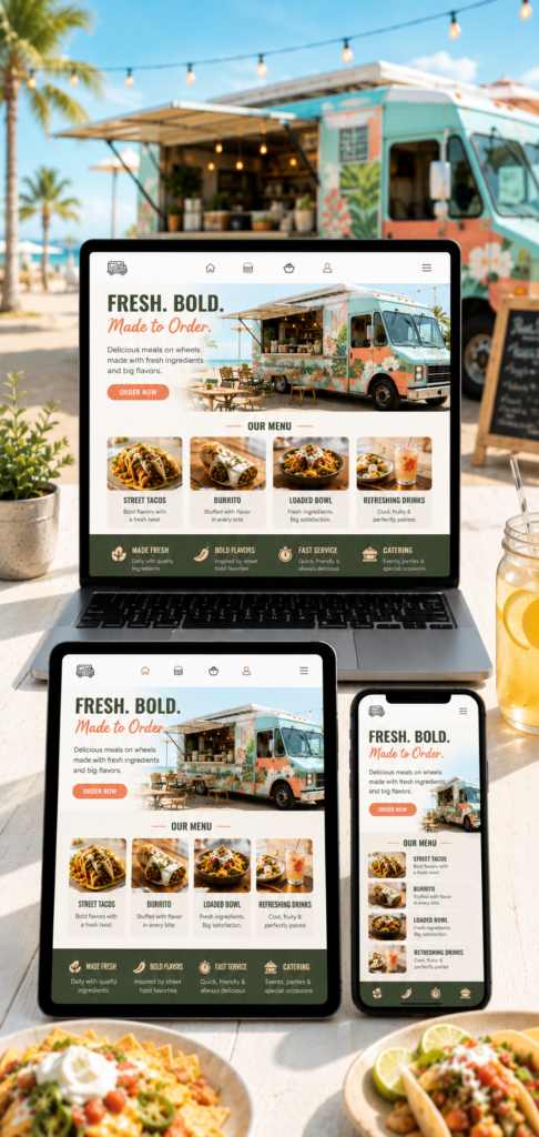 Bitecraft Restaurant and Food Truck Web Design