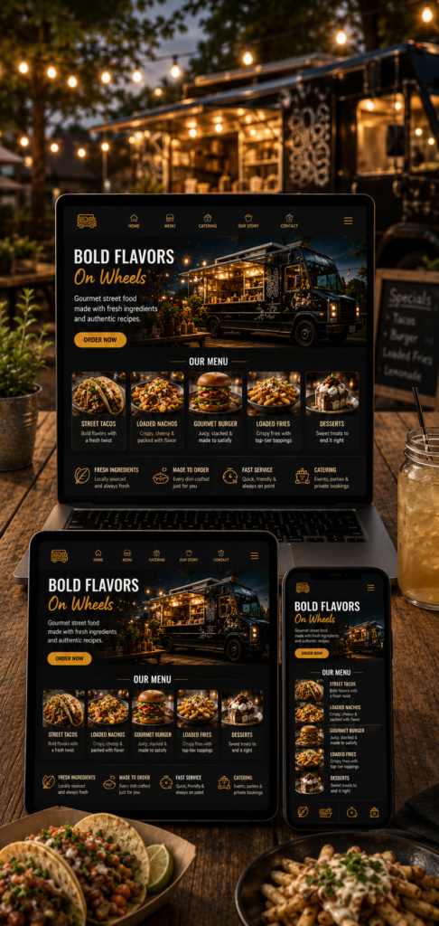 Bitecraft Restaurant and Food Truck Web Design