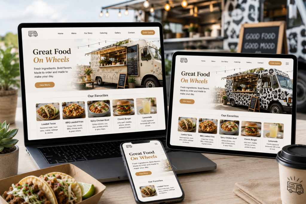 Bitecraft Restaurant and Food Truck Web Design